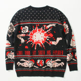 Christmas sweater couple loose jacquard sweater - WOMONA.COM