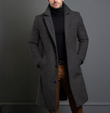 Woolen Coat Men's Mid-length Trench Coat