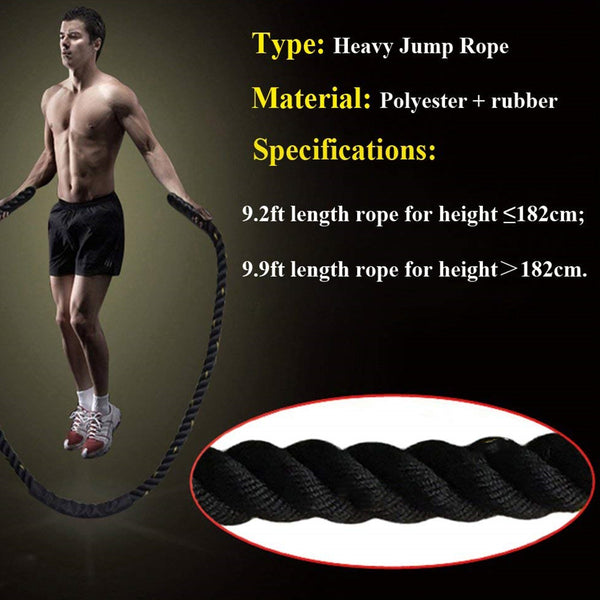 Rope Battle Skipping Ropes Power Training Fitness Home Gym Equipment - WOMONA.COM