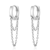 Double chain earrings - WOMONA.COM