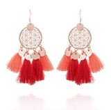 Tassel Dreamcatcher Sequin Earrings - WOMONA.COM