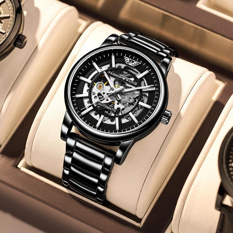 Hollowed Fashion Sports Waterproof Luminous Men's Mechanical Watch - WOMONA.COM