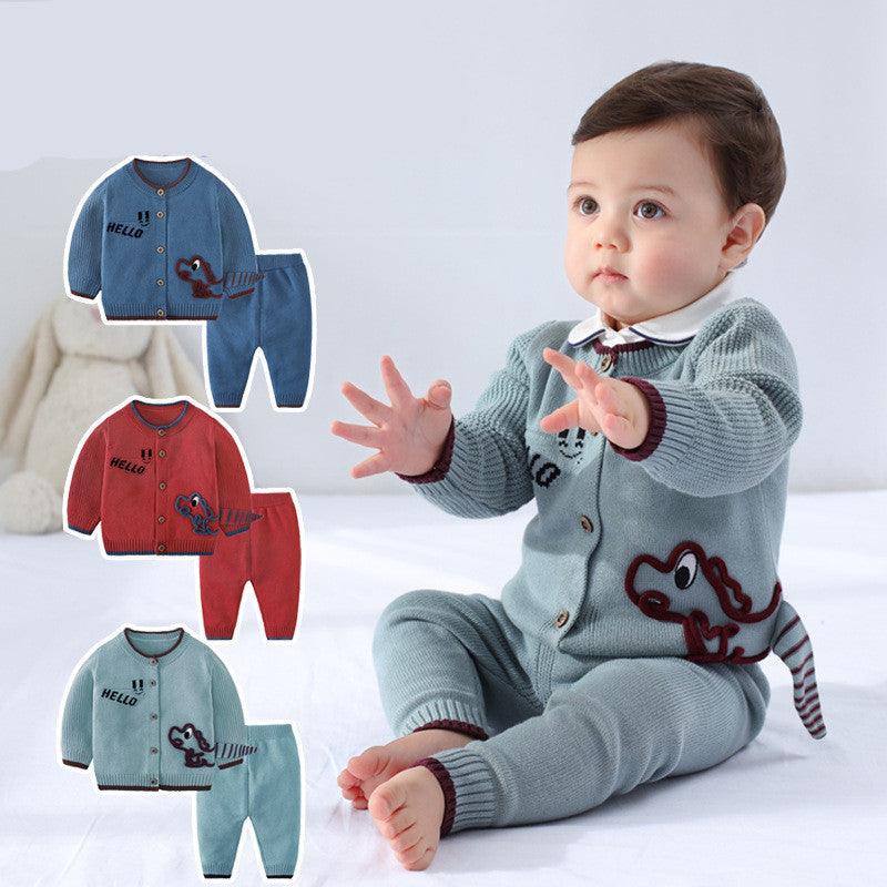 Children's Cardigan Suit Baby Outing Clothing - WOMONA.COM