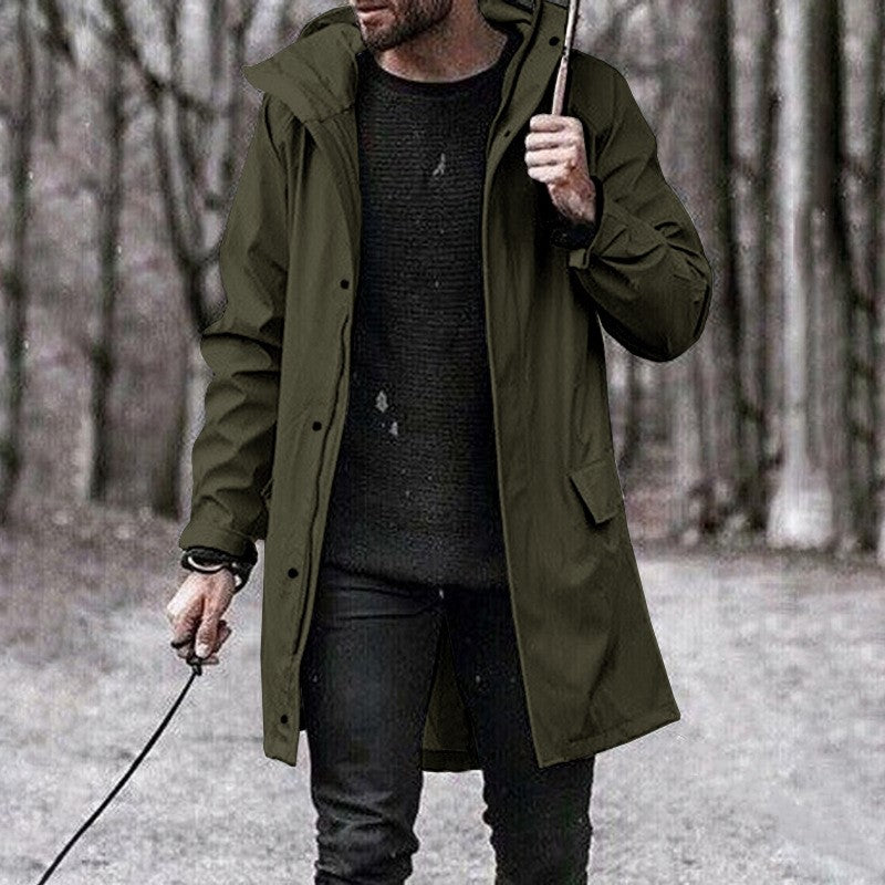 Men's hooded trench coat - WOMONA.COM