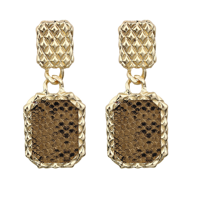 Snake earrings geometric - WOMONA.COM