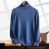 High Lapel Fall Winter Men Cashmere Casual Bottoming Shirt - WOMONA.COM