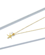 Starfish Necklaces BISAER 925 Sterling Silver Tropical Starfish Necklaces Women - WOMONA.COM