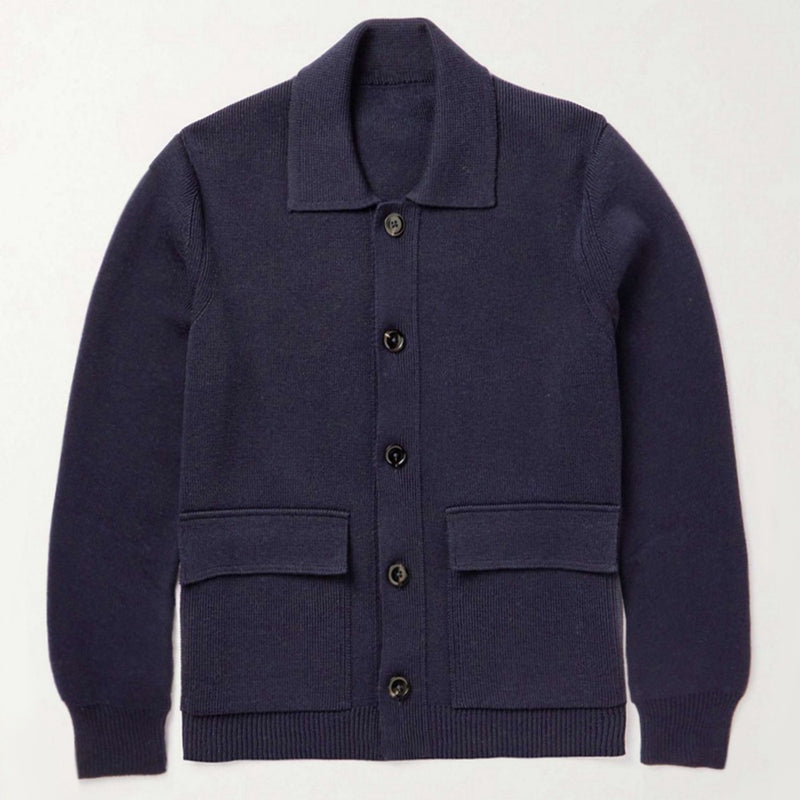 Men's Patch Pocket Woolen Jacket