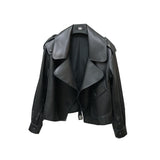 Women's Short Loose Small Leather Jacket