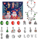 Christmas Advent 24 Countdown Calendar Gift Box Bracelet Set - WOMONA.COM