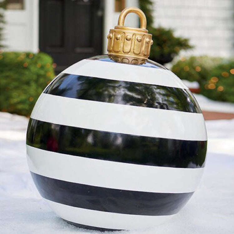 Christmas Ornament Ball Outdoor Pvc 60CM Inflatable Decorated Ball - WOMONA.COM