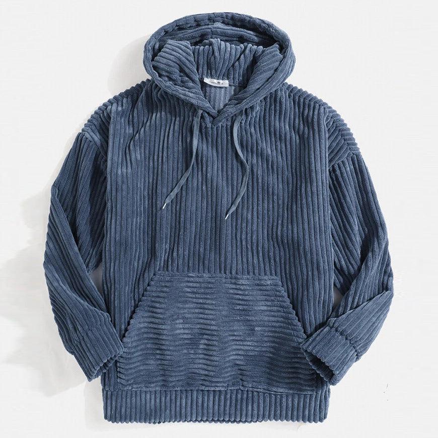 Kangaroo Pocket Hanging Shoulder Hoodie - WOMONA.COM