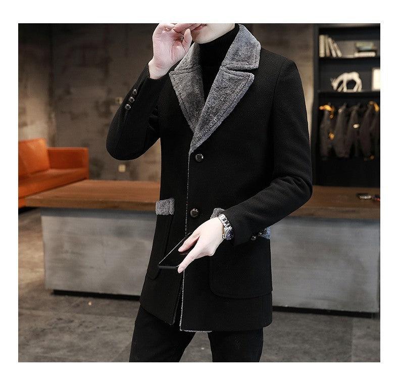 Fur And Leather Overcoat Male - WOMONA.COM