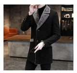 Fur And Leather Overcoat Male