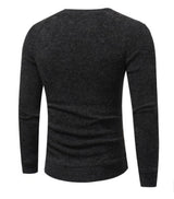 Men Button Splicing Sweater - WOMONA.COM