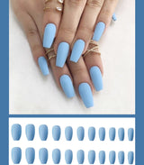 Frosted ballet fake nails - WOMONA.COM