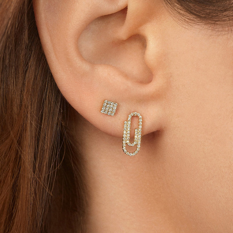 Paper clip female earrings - WOMONA.COM