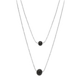 Black Lava Necklace - WOMONA.COM