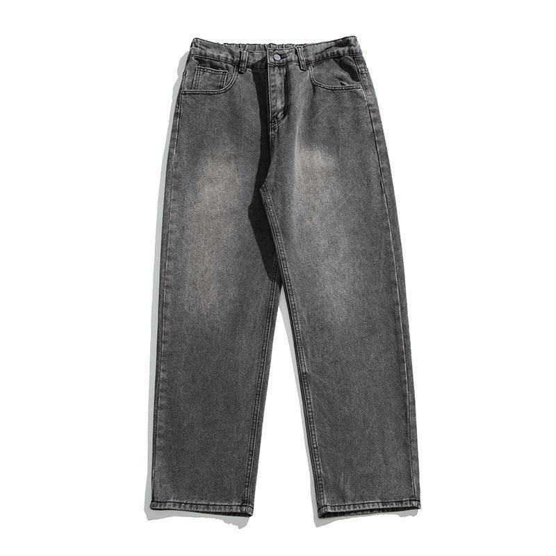 Washed Jeans Men's Spring American Wide Leg Leisure - WOMONA.COM