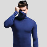 Long Sleeve Thin Tight Thermal Clothes Base Shirt Solid Color