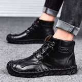 Leather shoes leather men casual shoes - WOMONA.COM