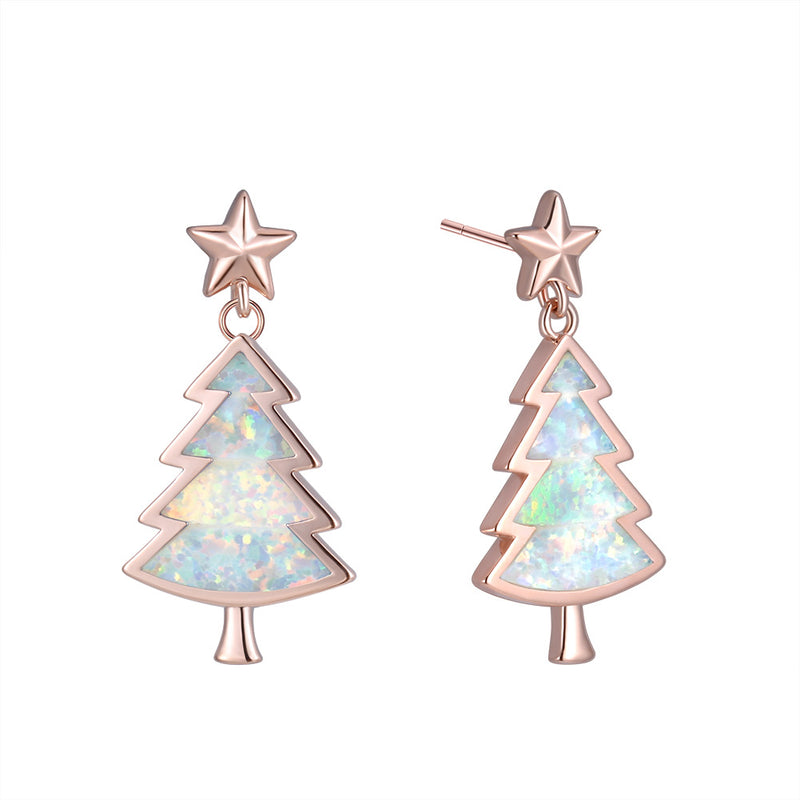 Christmas tree pentagram earrings - WOMONA.COM