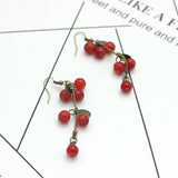 Small cherry pendant earrings - WOMONA.COM