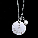 Stainless Steel Pendant Necklace Lnspirational - WOMONA.COM