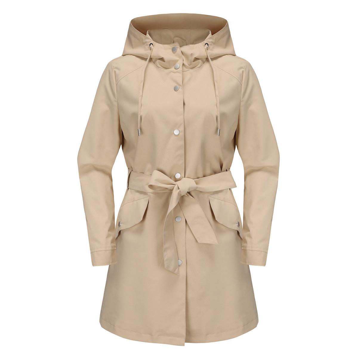 Spring And Autumn New Hooded Waterproof Coat - WOMONA.COM