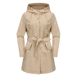 Spring And Autumn New Hooded Waterproof Coat - WOMONA.COM