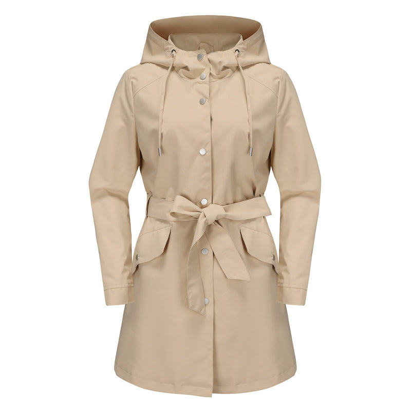 Spring And Autumn New Hooded Waterproof Coat - WOMONA.COM