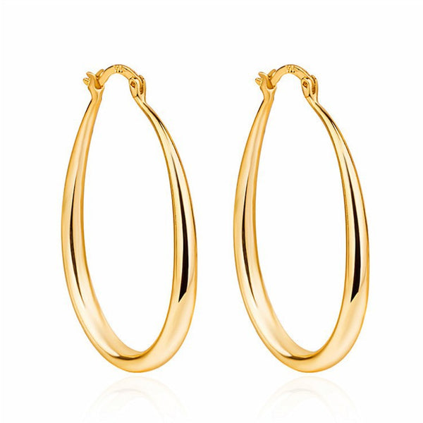 Geometric oval earrings - WOMONA.COM