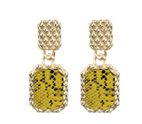 Snake earrings geometric - WOMONA.COM