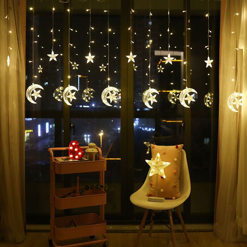 Christmas Curtain Shop Window Lights - WOMONA.COM