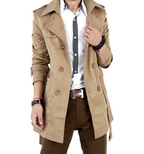 Mid-length men's trench coat - WOMONA.COM