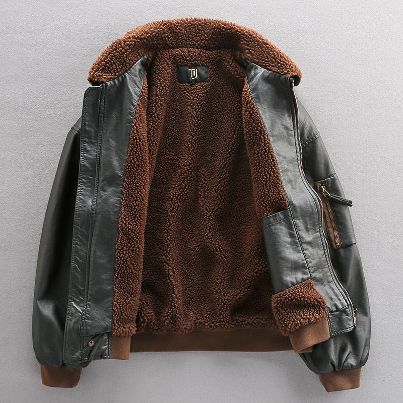 Leather Coat Men's Leather Jacket Coat