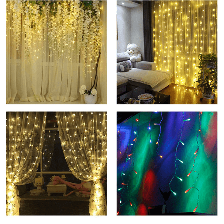 Christmas LED Curtain Lights - WOMONA.COM