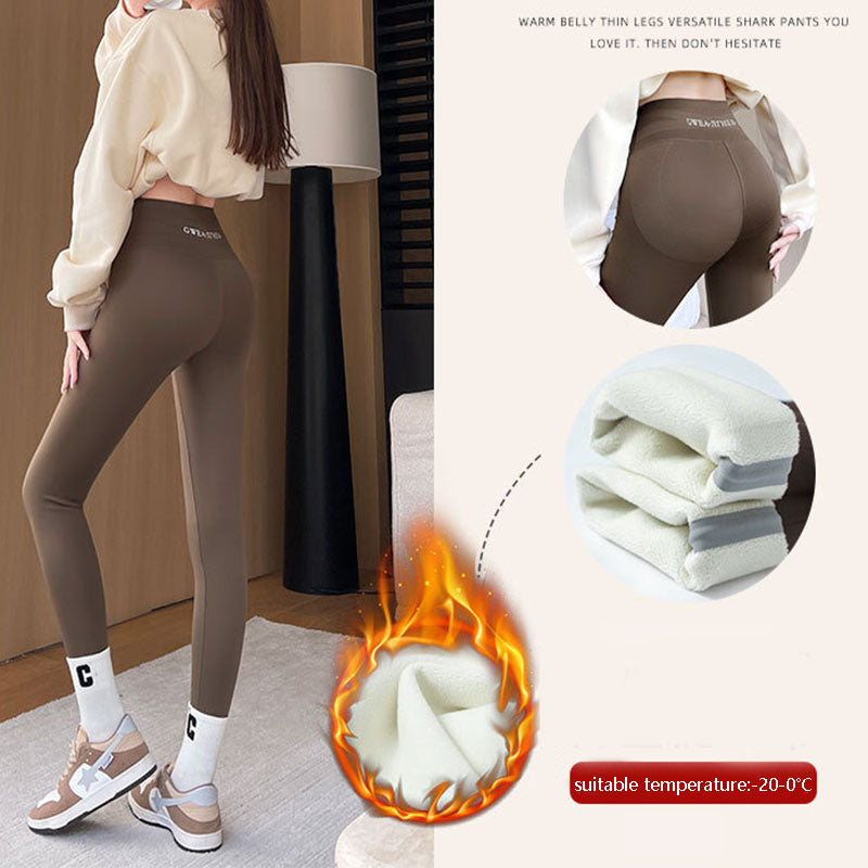 Fleece Thickened Leggings Winter - WOMONA.COM