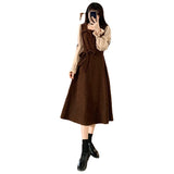 Long Sleeve Dress Women's Lace Up Slimming Elegant - WOMONA.COM