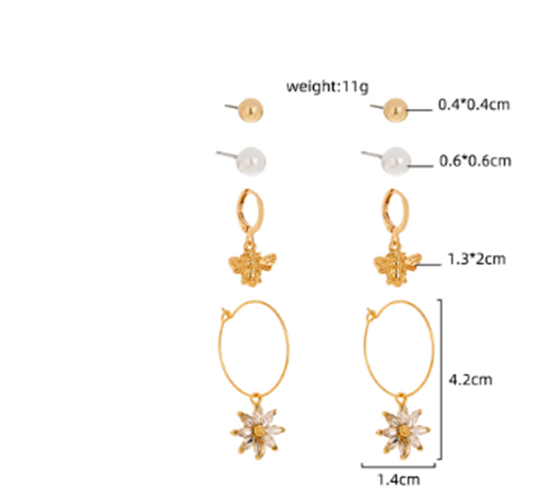 Pearl Butterfly Short Earrings - WOMONA.COM