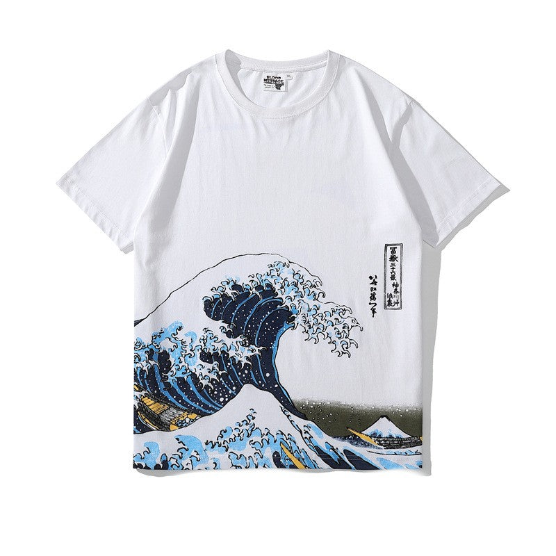 Japanese And Fashion Short-sleeved T-shirts For Men And Women - WOMONA.COM