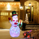 Christmas LED Lights Glowing Santa Tree Snowman - WOMONA.COM