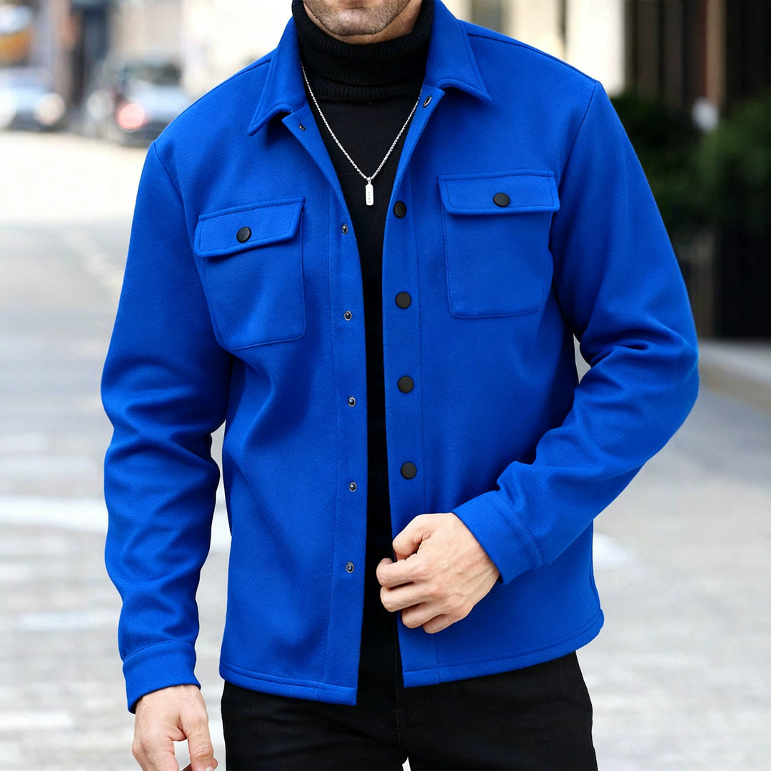 Men's slim fleece-lined knit cardigan jacket in eight colors – photo 1 of 13