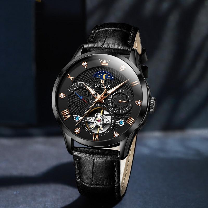 Hollow Flywheel Automatic Mechanical Watch - WOMONA.COM