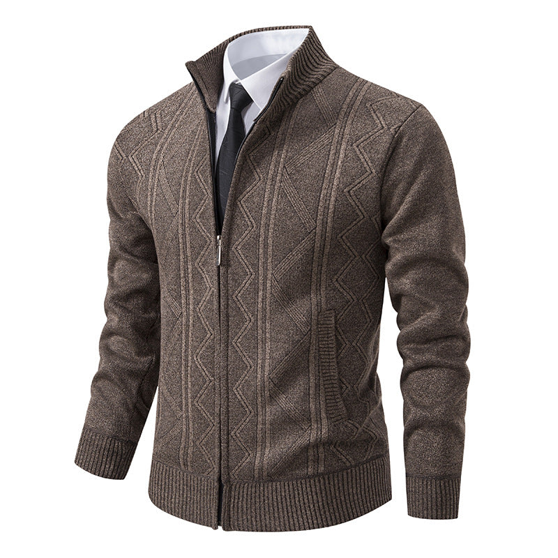 Men's Casual Loose Cardigan Sweater Knitted Jacket - WOMONA.COM