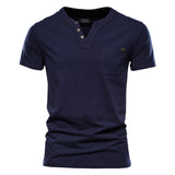 Sport T-Shirt Slim Cotton Pocket Herren