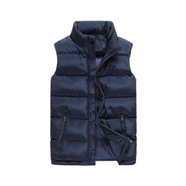 Down Cotton Stand Collar Casual New Men's Vest