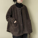 Artistic Retro Loose Long Sleeve Warm Coat