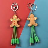 Creative Cartoon Multi Function Portable Christmas Data Cable - WOMONA.COM