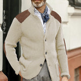 Slim-fit Lapel Long-sleeved Knitted Sweater Coat